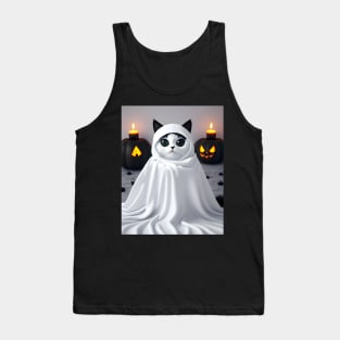 halloween cat - Modern digital art Tank Top